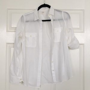 JCREW Small white button up women’s shirt